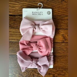 Badgley Mischka Baby Girl Headband Set, Pink/Purple - 3 Pack NWT